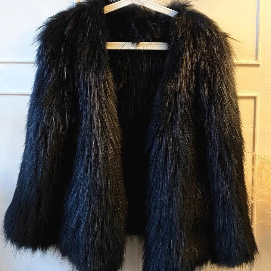 2024年新款双面编织网红加厚加肥加大衣长加密编织