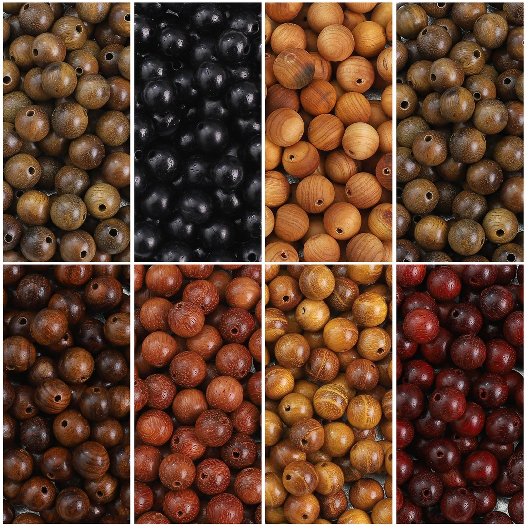 木制圆珠绿檀黑檀黑花梨葫芦 diy手工串珠文玩手链佛珠饰品材料