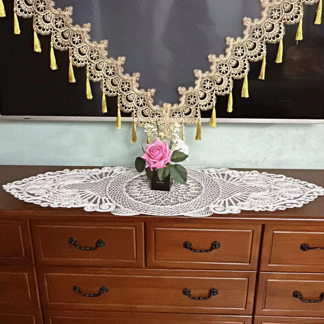 美式复古蕾丝奢华桌旗餐桌茶几桌布五斗柜鞋柜梳妆台轻奢盖巾布艺