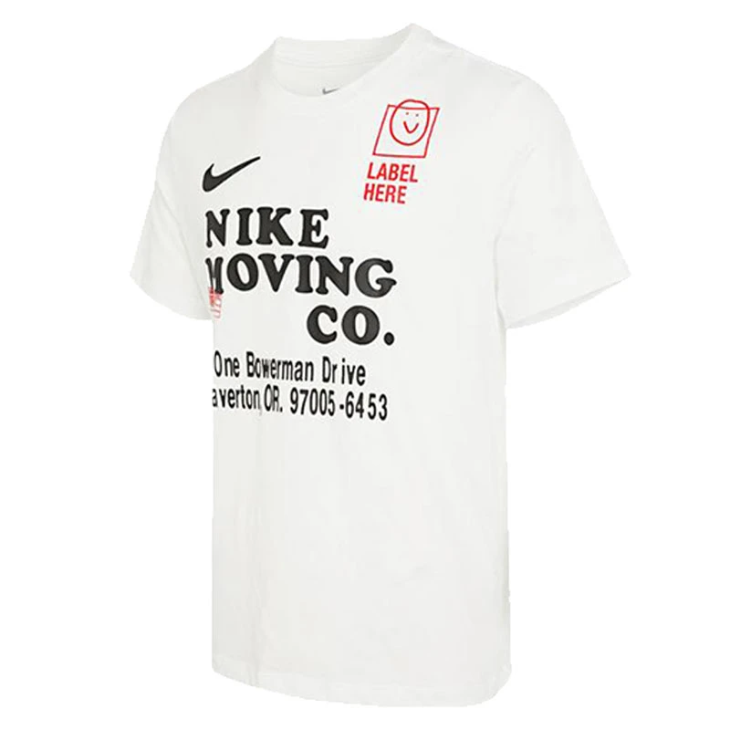 Nike/耐克男子夏季白色运动休闲短袖圆领印花时尚T恤FD0135-121