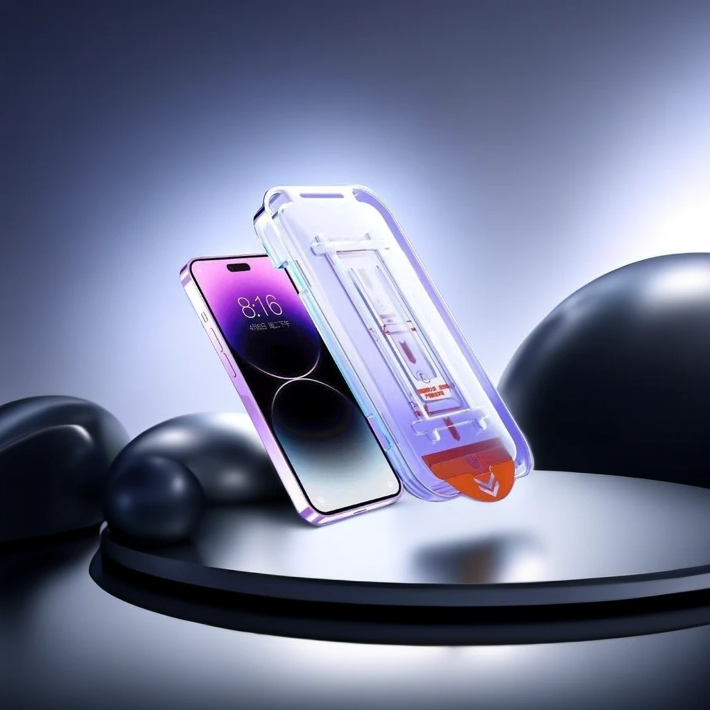 苹果11/14Pro秒贴无尘舱iPhone15promax防窥13防尘钢化膜xr手机膜