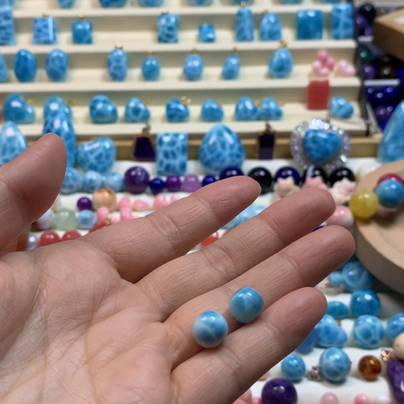 【闪购商品】针钠钙石（海纹石）吊坠(不含链)银S925镶嵌?**?