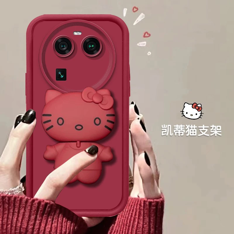 【OPPOFINDX6PRO】网红爆款猫猫支架款可爱全包保护硅胶防摔手机壳