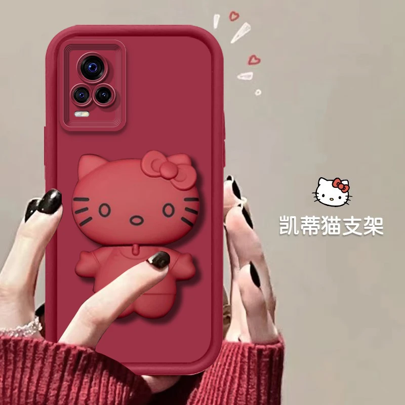 【VIVOS7/S7T】网红爆款猫猫支架款可爱全包保护硅胶防摔手机壳