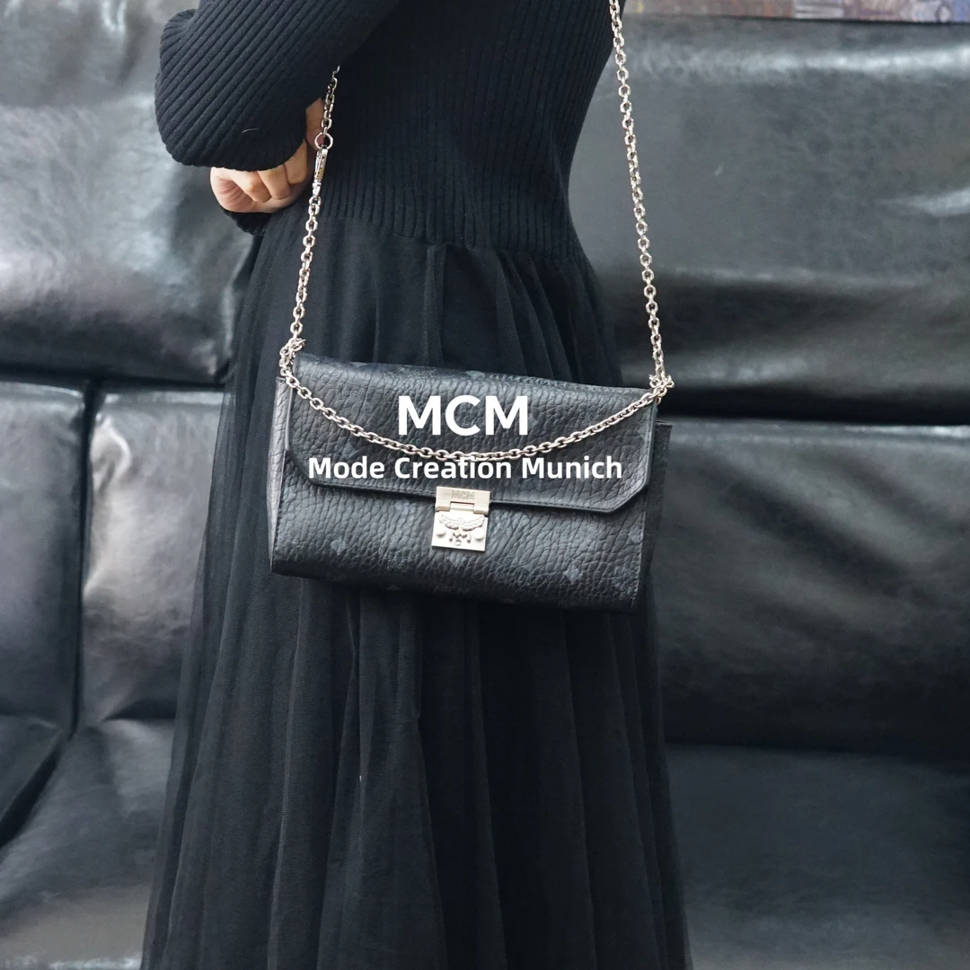95新 MCM 黑色链条包/MK12407634/7634