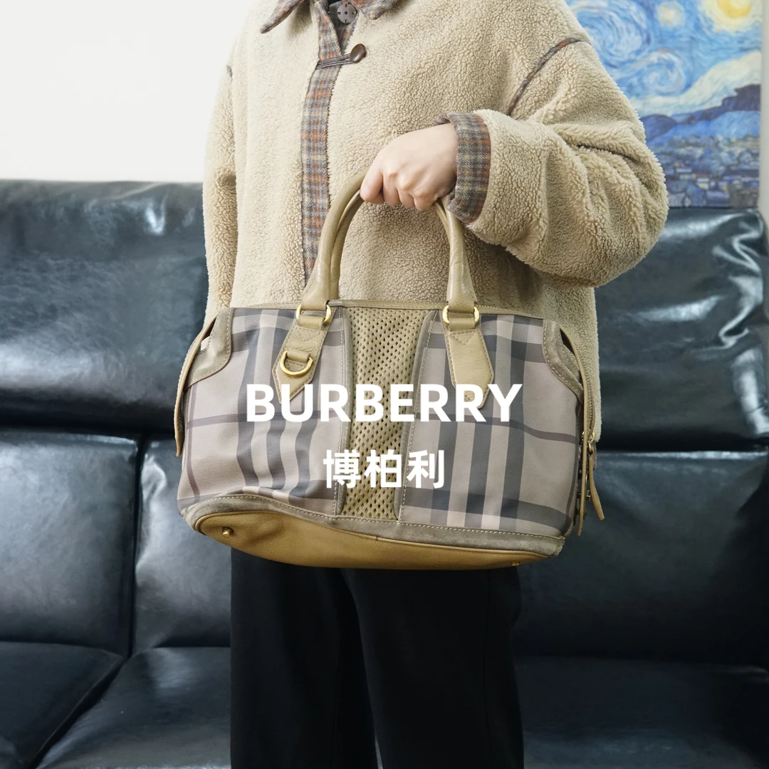 95新 BURBERRY/博柏利 巴宝莉 格纹单肩包/ZG11511048/1048