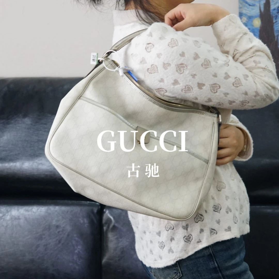 95新 GUCCI/古驰 白色单肩包/FYZZ09613599/3599