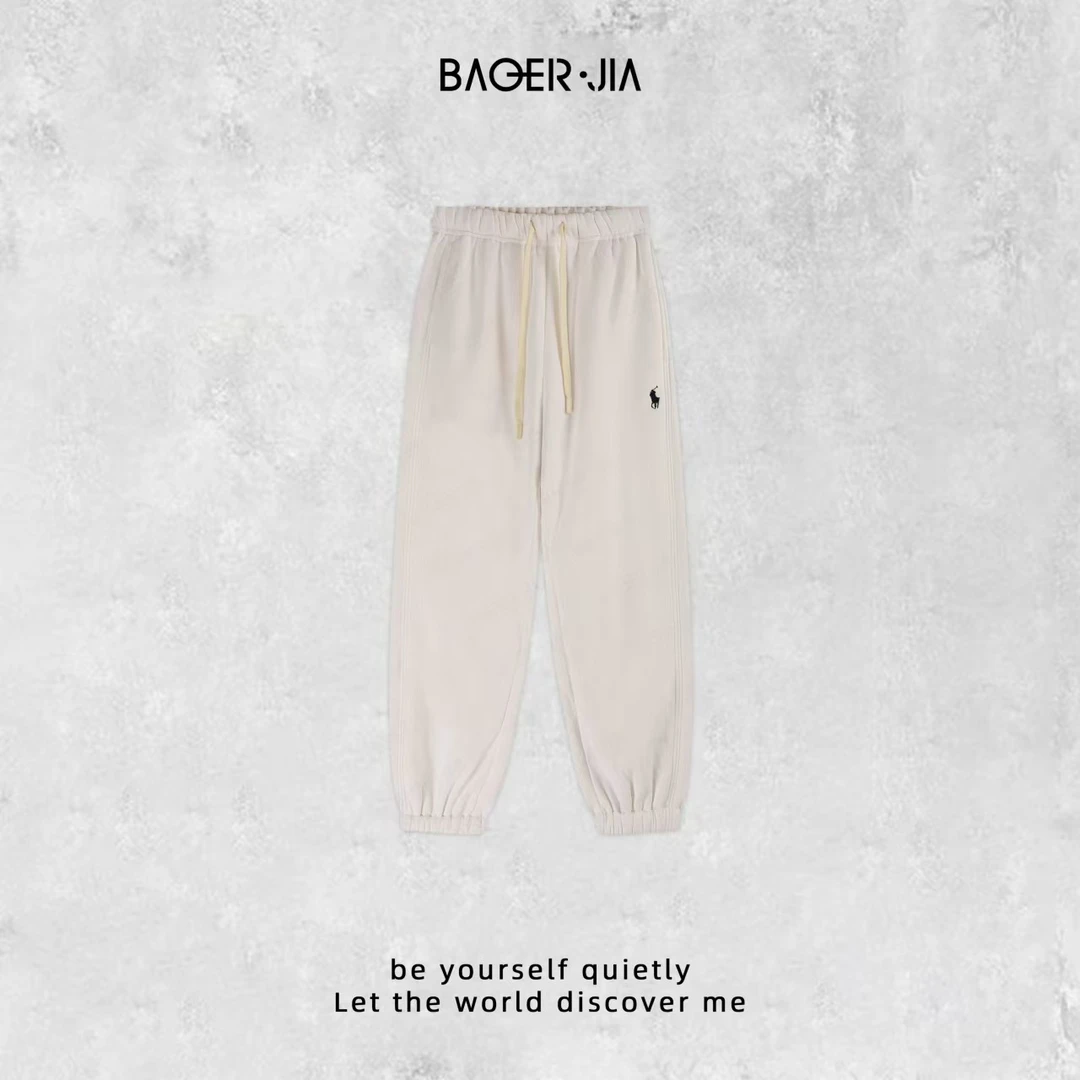 3-【暖暖裤】宝儿家含幂BC56724310冬季新款小马刺绣加绒束脚卫裤