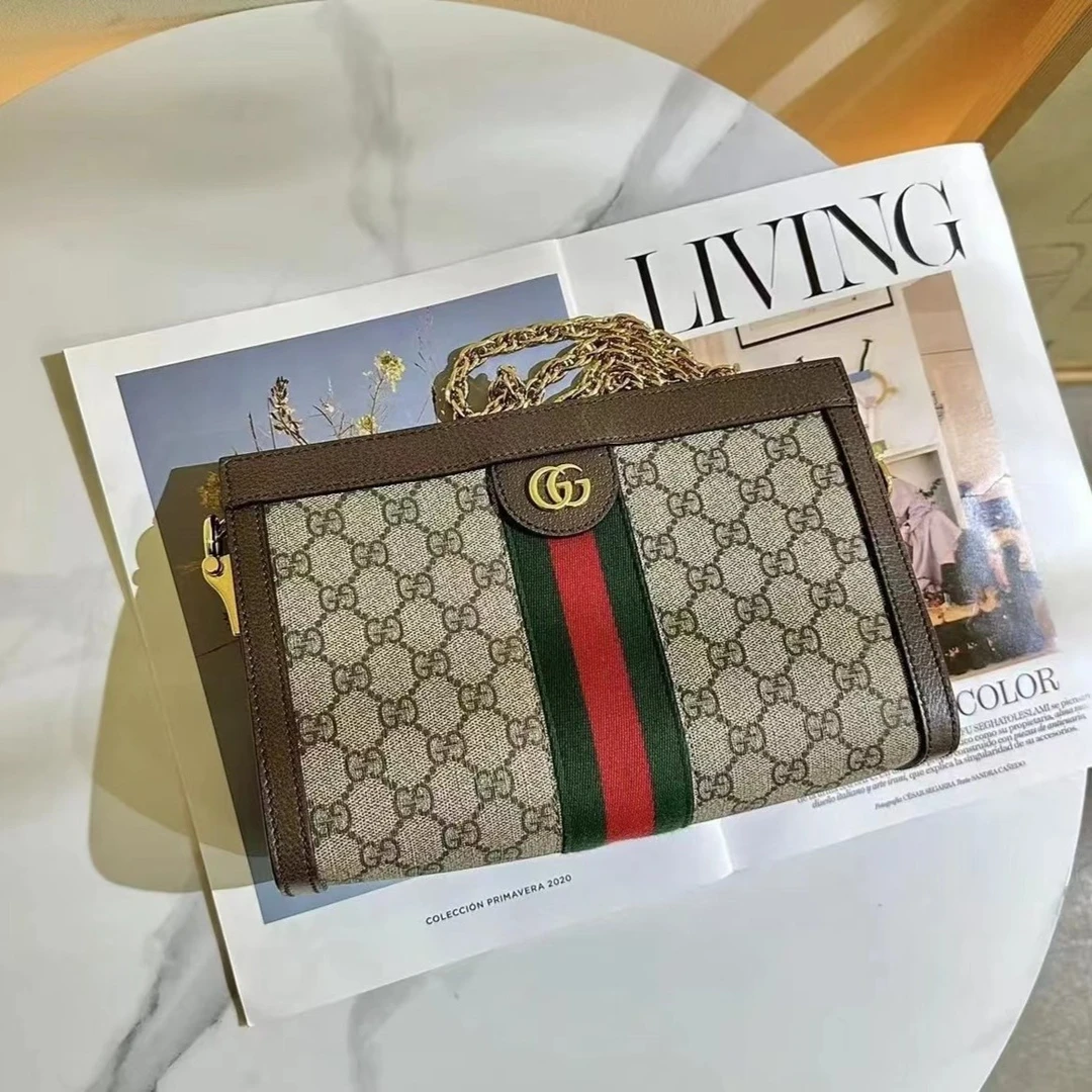 95新 GUCCI/古驰 gucci ophidia夹子包小号/公价无/甄选
