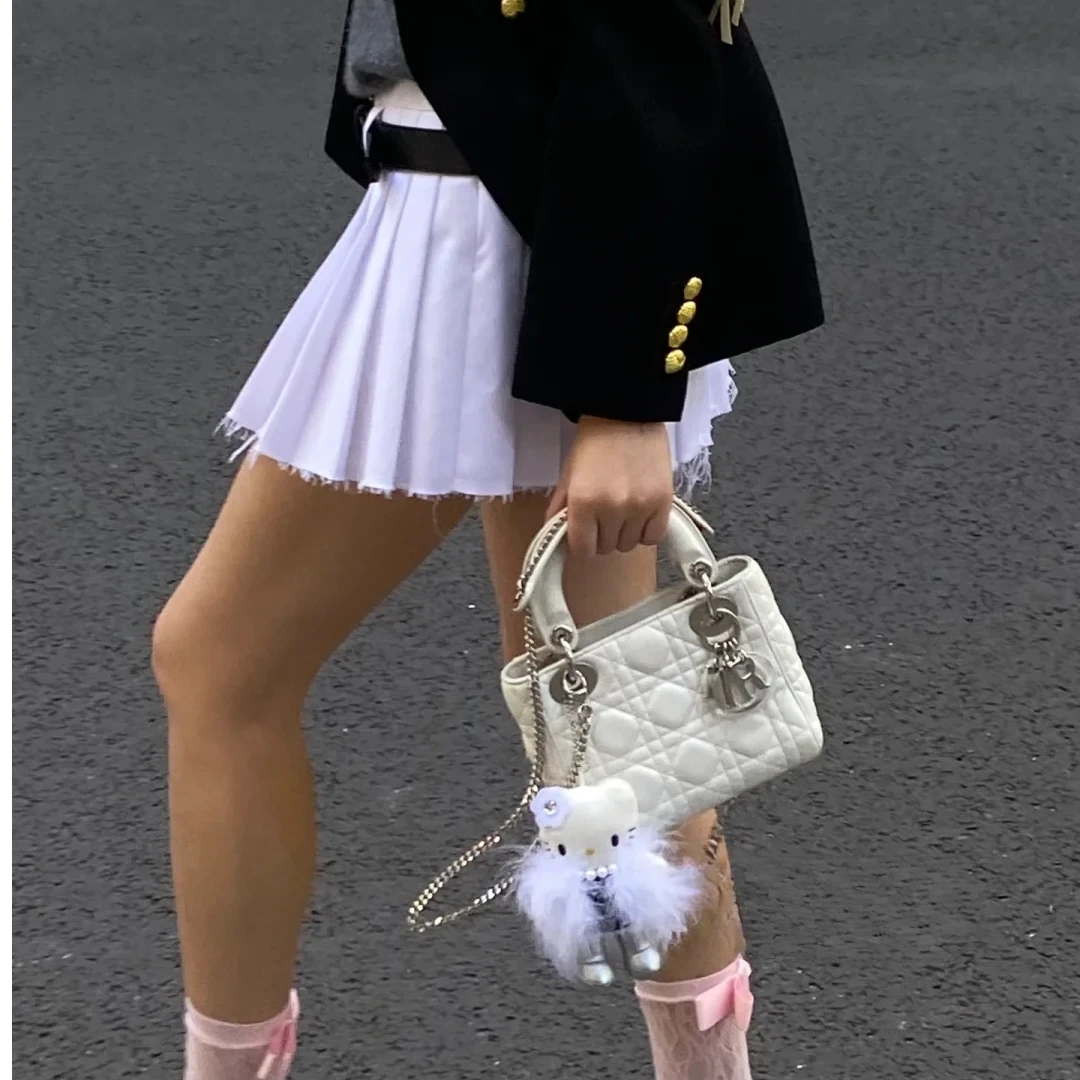 99新 DIOR/迪奥 dior 戴妃三格白银 手提斜挎包 /公价无/甄选