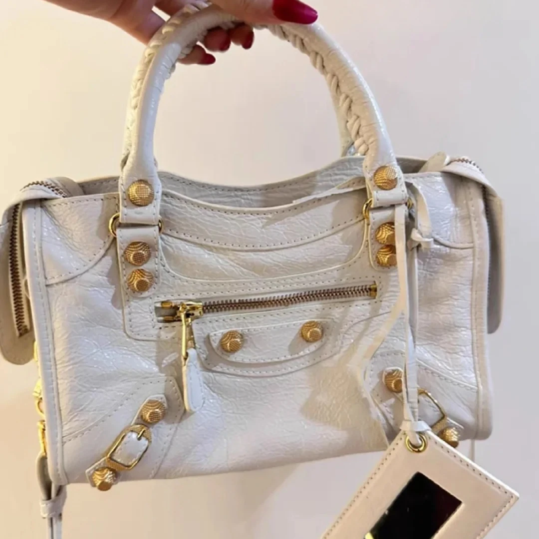 99新 Balenciaga/巴黎世家 机车mini白金单肩斜跨包/公价无/甄选