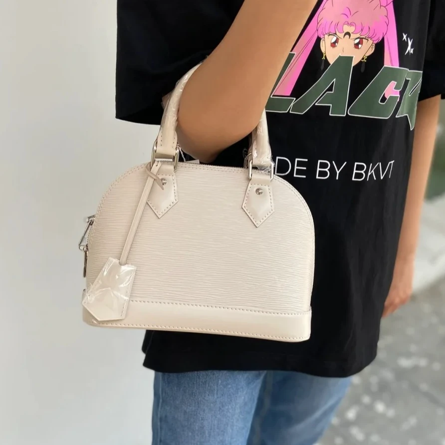 99新 LouisVuitton/路易威登 lv almabb水波白宽肩带/公价无/甄选