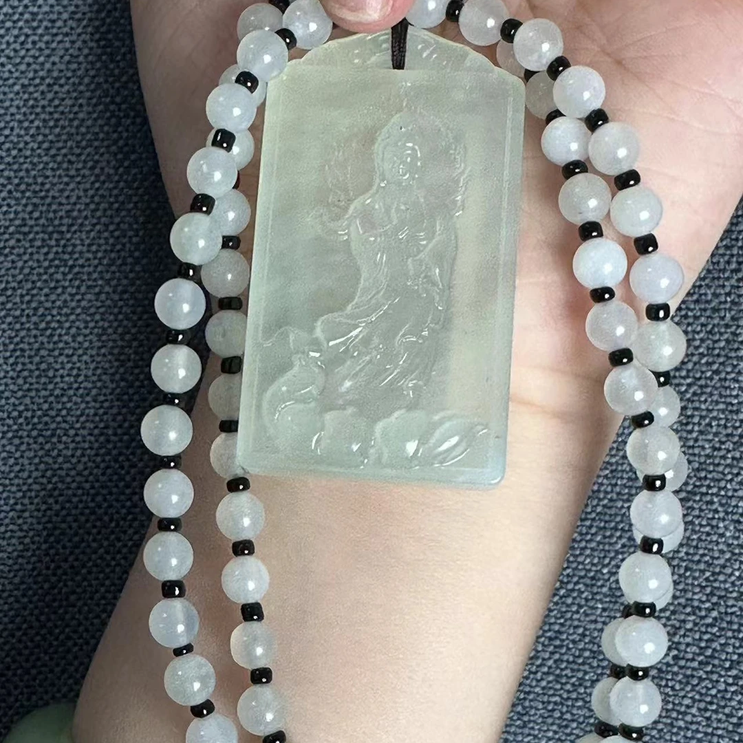 四大名玉之首岫玉老坑冰种传承观音【颜色微差多样性发货拍一发一】