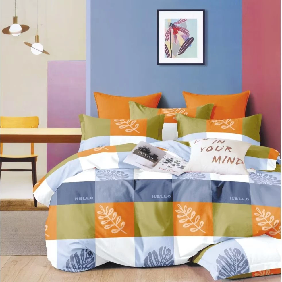 梦莎优选-2023新款磨毛四件套叶梦格调