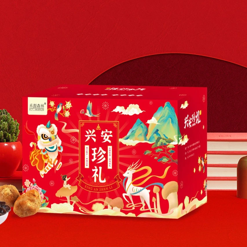 禾源森林品牌2025热卖山珍大礼包八款特产山货组合740克干燥食用