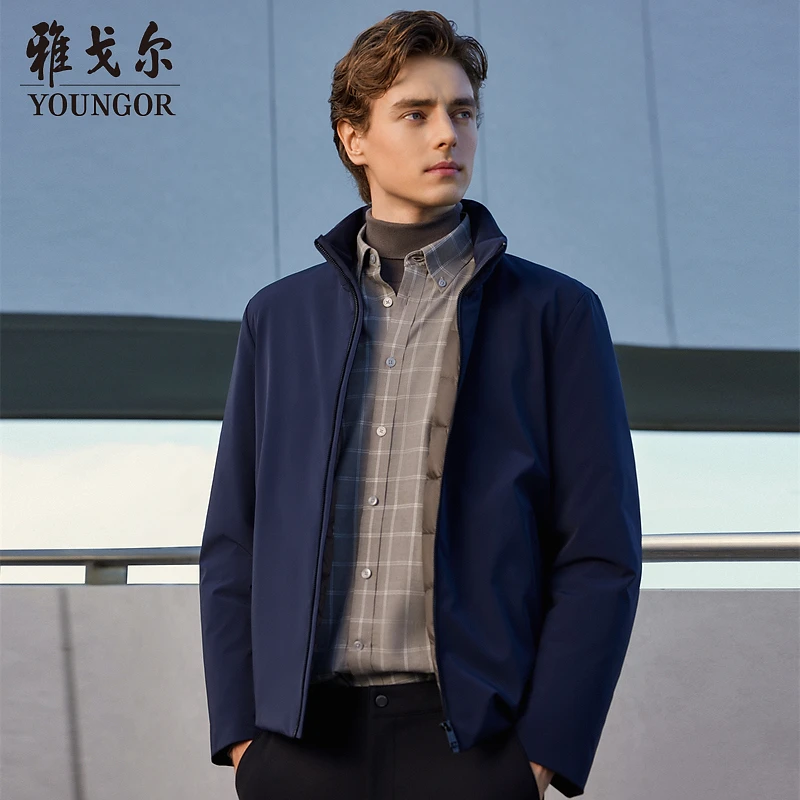 【短羽绒服】雅戈尔男士秋冬时尚短款保暖商务休闲户外加厚羽绒服
