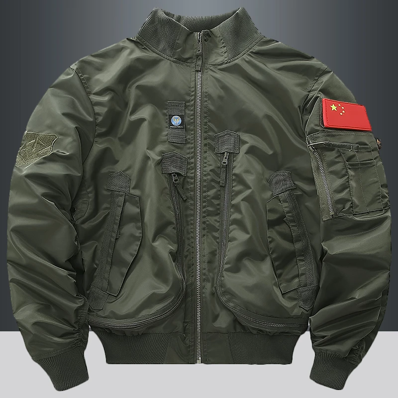 【秋季上新】81983 秋季新款飞行夹克男士多口袋美式棒球服外套潮