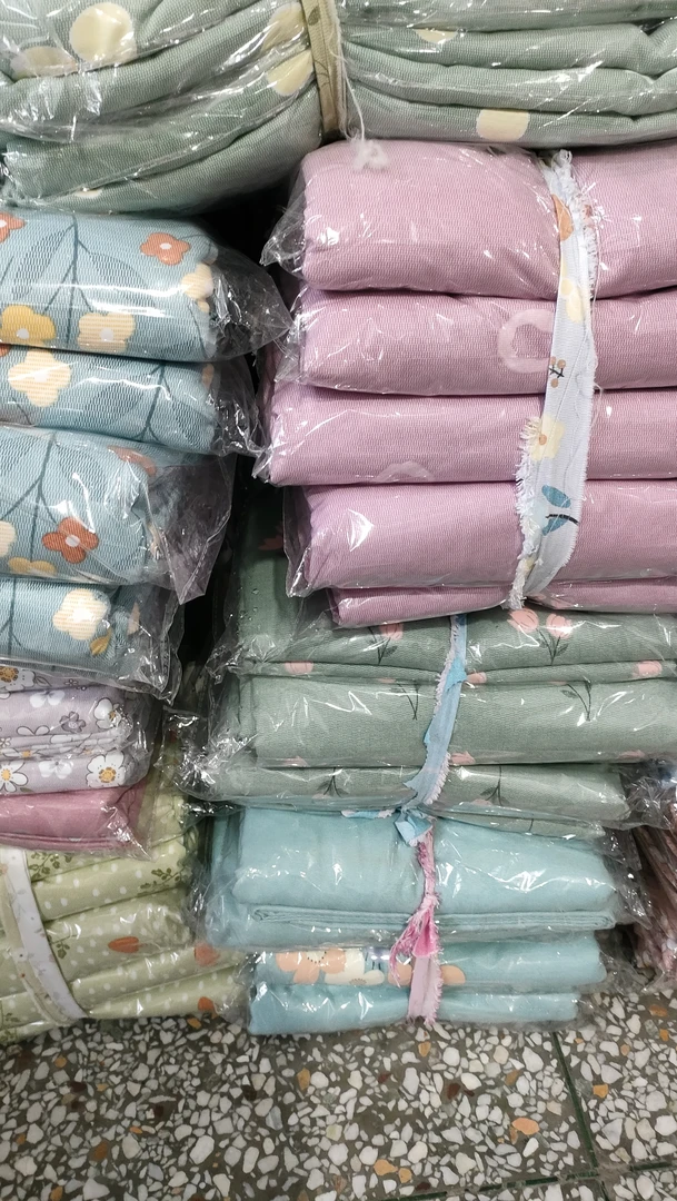 加厚暖绒双层纱【花海-田园】规格200*230㎝（-+5㎝）柔软不起球