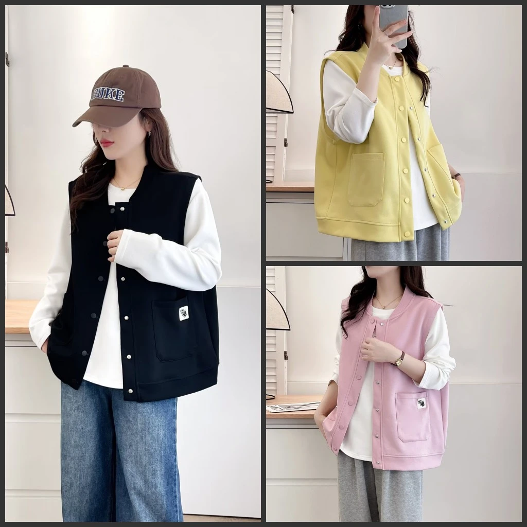 梦冬佳--110-200斤大码女装胖mm显瘦百搭休闲马甲马夹无袖外套