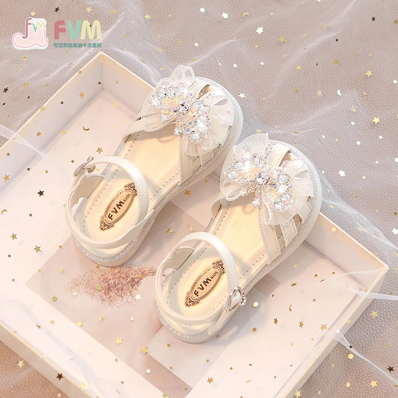 F.V.M女童鞋子儿童公主包头凉鞋2024新款爆款夏宝宝女孩软底洋气