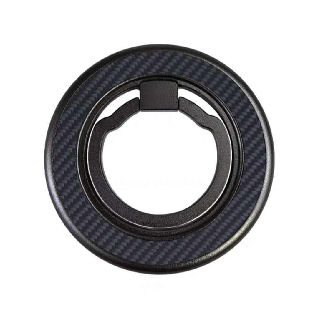 凯夫拉纹路手机磁吸旋转支架指环桌面通用懒人便捷360解压神器