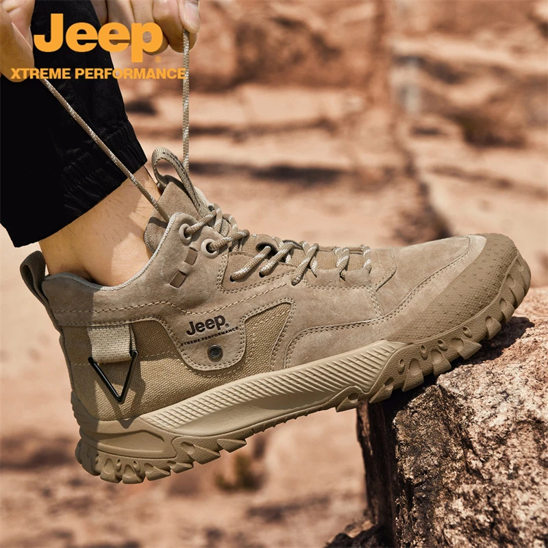 JEEP/吉普 户外徒步鞋冬季徒步鞋男士休闲夏季透气低帮轻便登山鞋