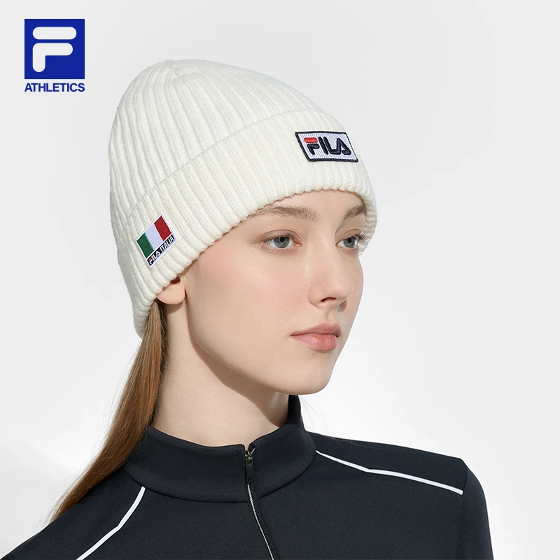 Fila/斐乐冬季情侣新款时尚休闲夏日漫游保暖加厚户外滑雪针织帽