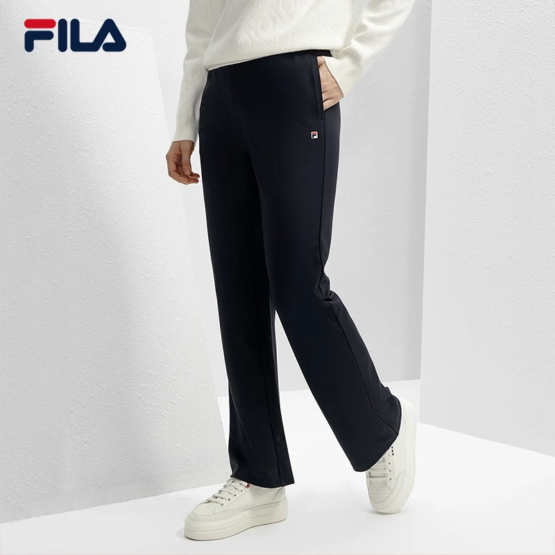 Fila/斐乐爆款春款微喇裤微弹针织运动显瘦休闲长裤运动休闲
