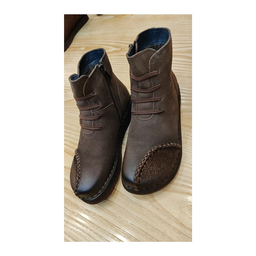 【七彩衣新品】7800时尚休闲百搭潮流侧拉加绒马丁靴