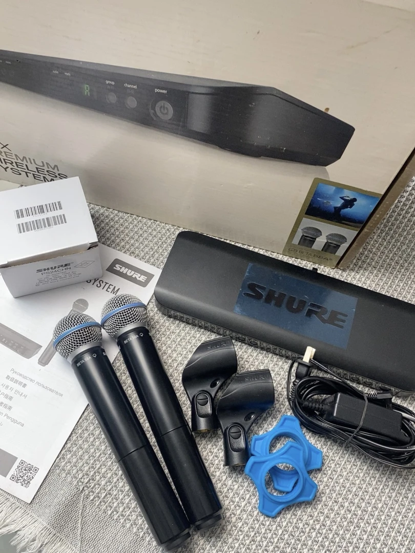 95新 Shure/舒尔 舒尔blx58a无线一拖二麦克风