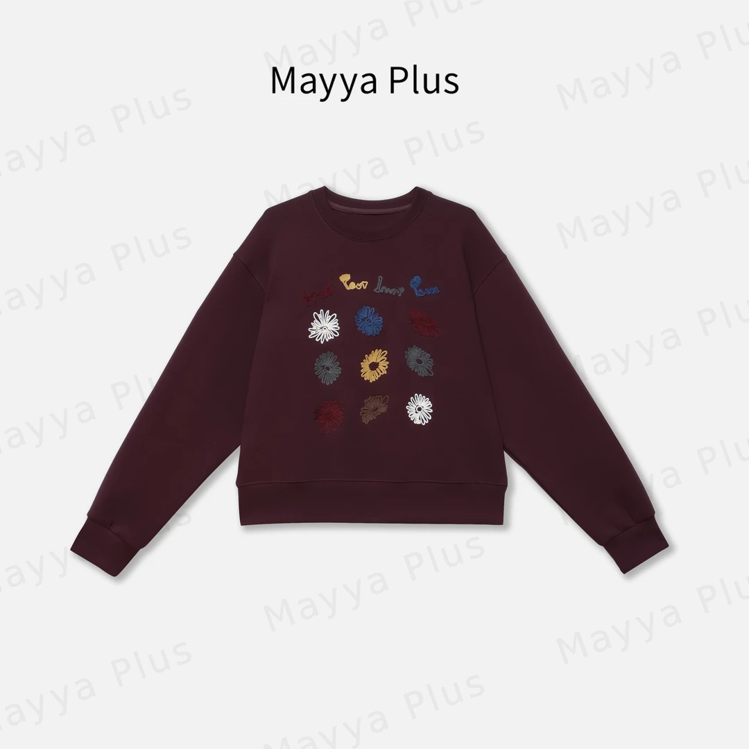 【朵颜】Mayya Plus时尚新品轻奢气质显瘦百搭款针织上衣32437580