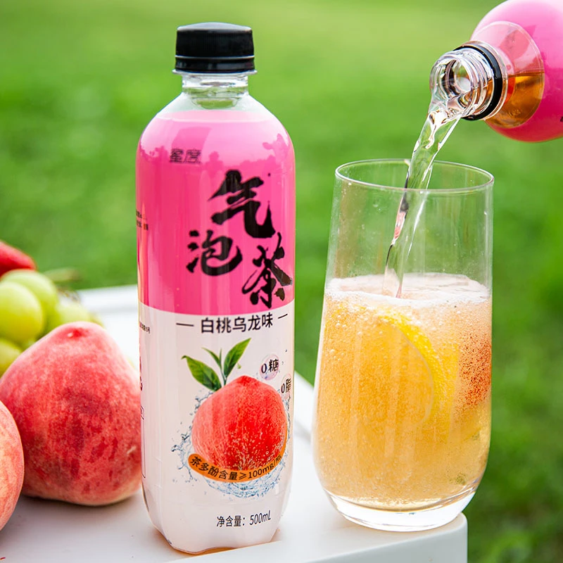 蜜度白桃乌龙汽泡茶500ml/瓶 5瓶/箱碳水气泡清爽解渴清凉饮用