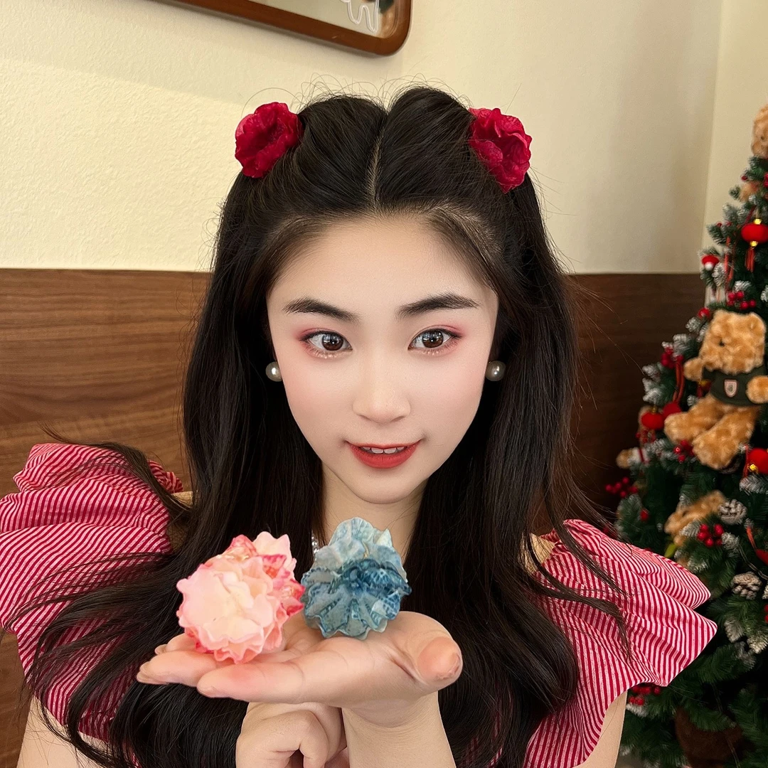 依牧春日氛围感高颜值花朵抓夹ins甜美可爱复古百搭刘海侧边夹