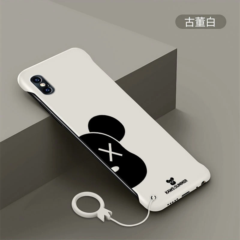 适用于苹果X手机壳iPhoneXR无边框XsMax半包边XS超薄硬壳潮牌半熊