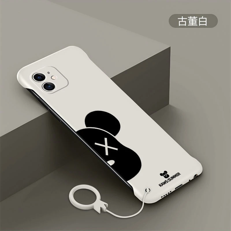 适用于苹果12手机壳iPhone12pro无边框12promax半包边12mini半熊