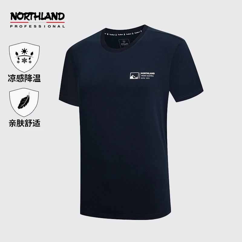 诺诗兰短袖T恤情侣款夏季2023新款户外运动凉感百搭NTSDT0349E