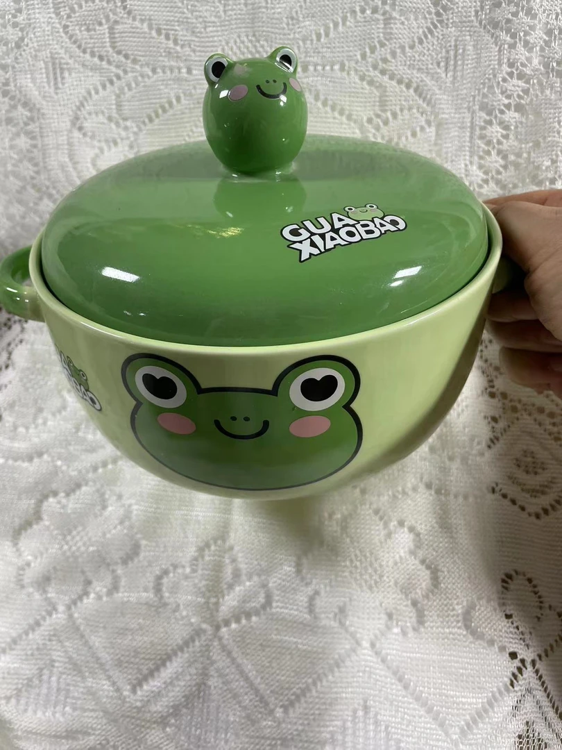 （微瑕）蛙小宝大号泡面碗可以当猪油罐