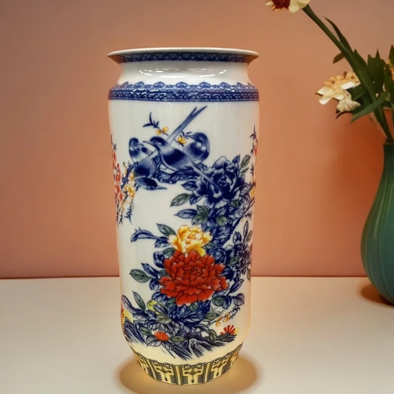 SYH-H2928青花花鸟赏瓶/一件