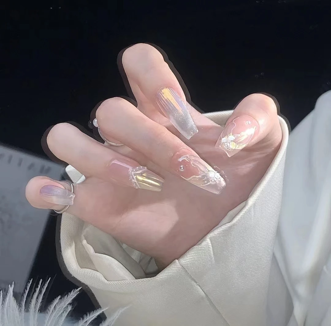【一尾美人】纯手工定制秋冬美甲可拆卸穿戴美甲