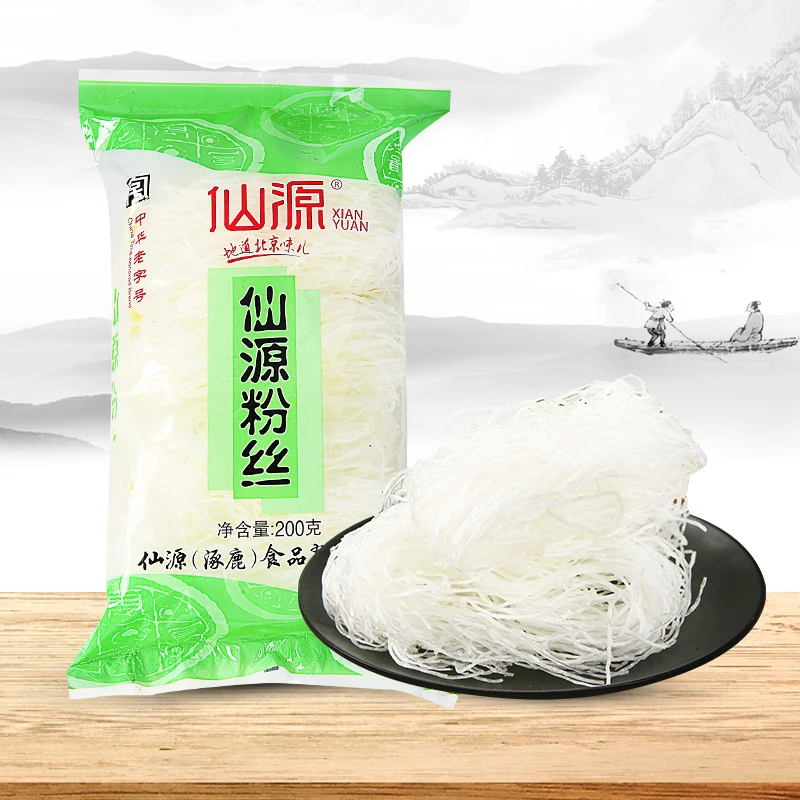 仙源绿豆粉丝200g*1袋麻辣烫花甲凉拌火锅配菜老北京食品滑嫩爽口