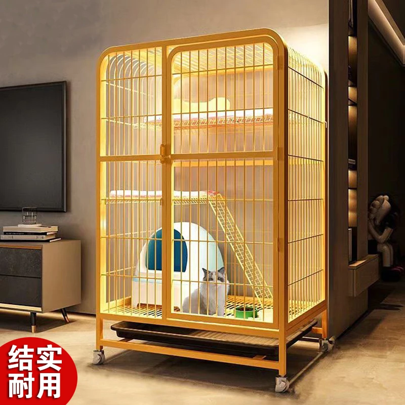 猫笼子家用室内带厕所一体猫舍猫别墅大号两层大空间猫笼大空间
