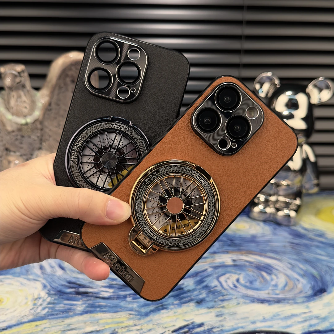 【陀螺支架】【星光艺术】适用苹果15ProMax手机壳艺术素多功能防摔壳