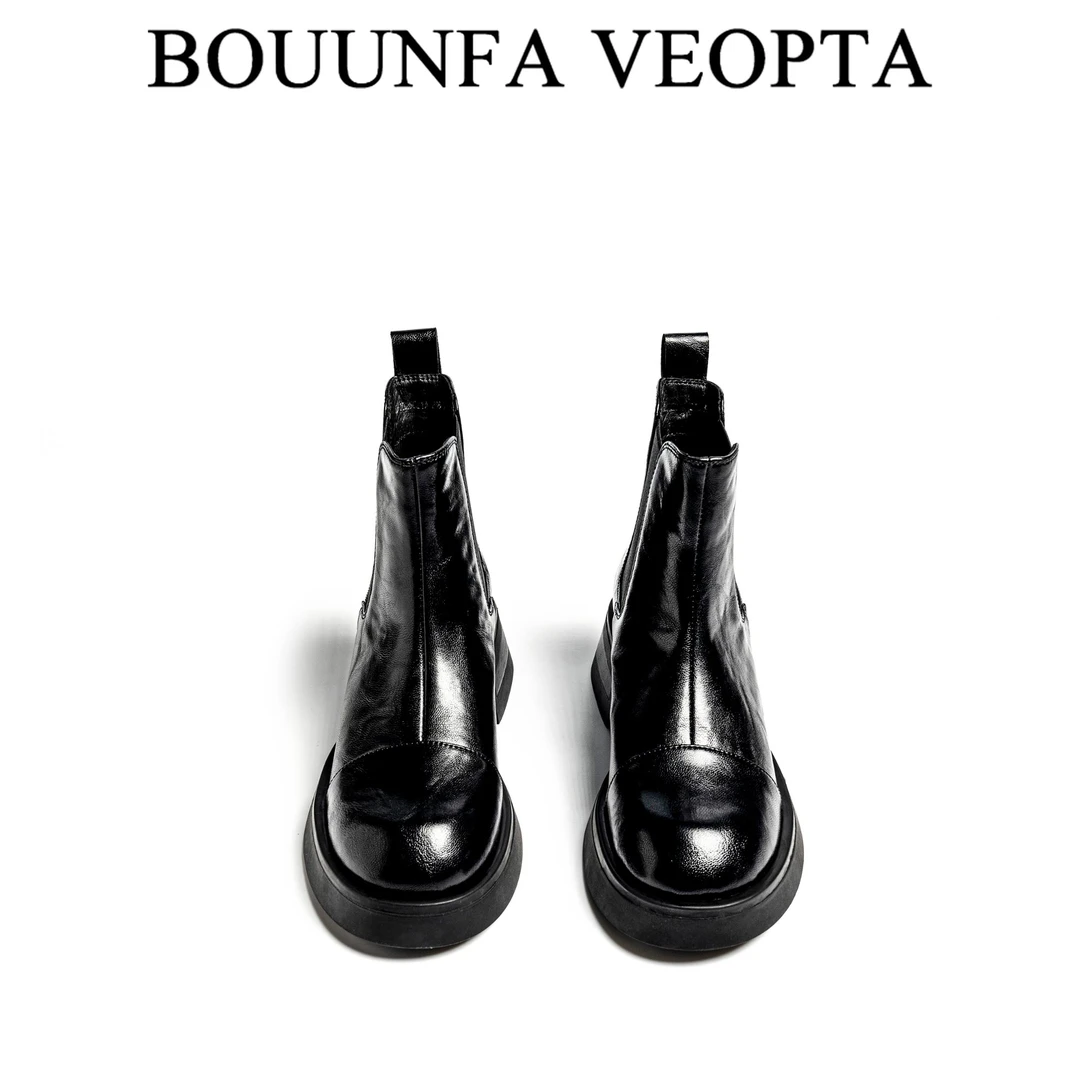 BOUUNFA VEOPTA【芯片】C21皮靴百搭款短筒真皮时尚切尔西双11爆款
