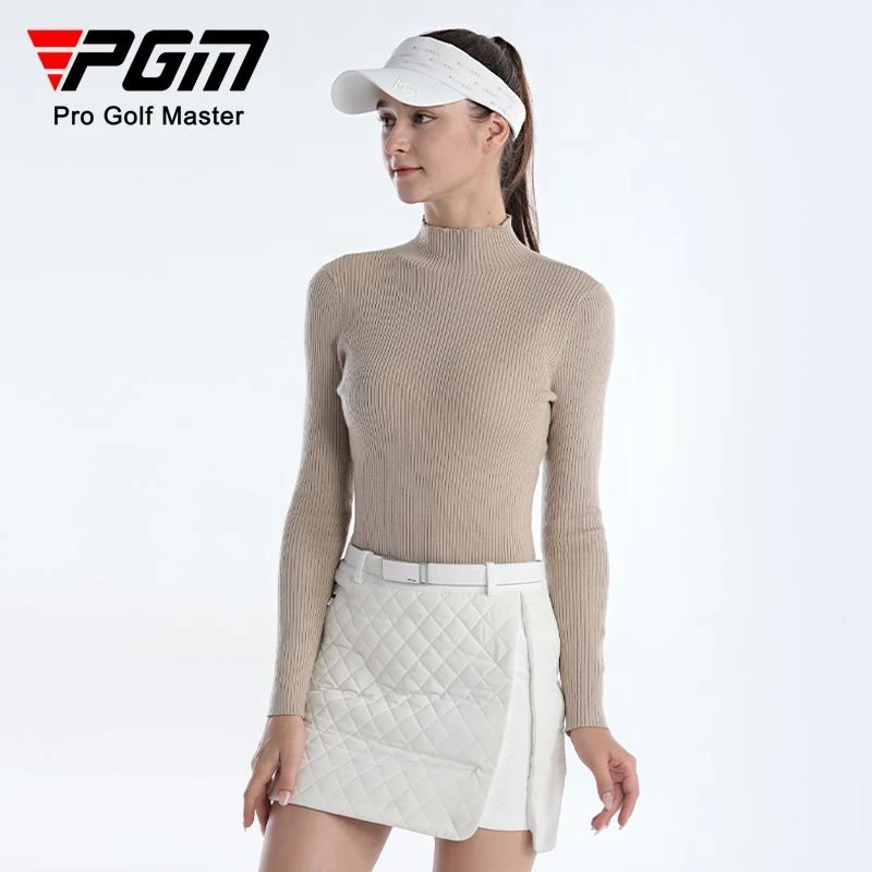PGM 高尔夫服装女款毛衣打底衫 春秋保暖女装毛织上衣柔软舒适