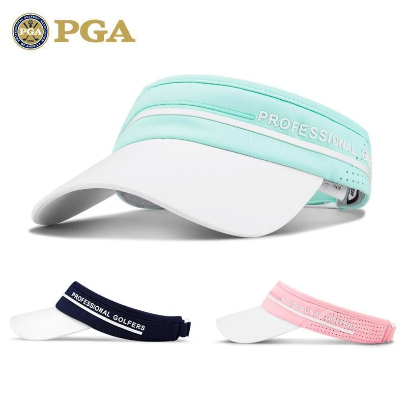 美国PGA 新品高尔夫帽子女球帽 无顶透气防晒帽 吸汗内里 鸭舌帽