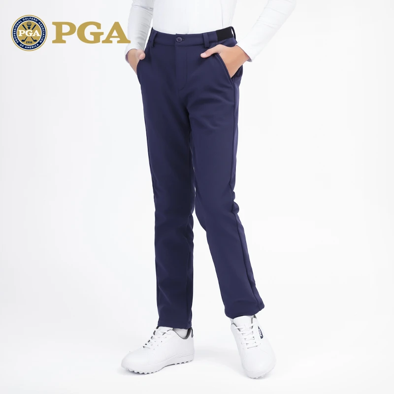美国PGA儿童高尔夫裤子服饰青少年秋冬运动裤子男童弹力腰带球裤