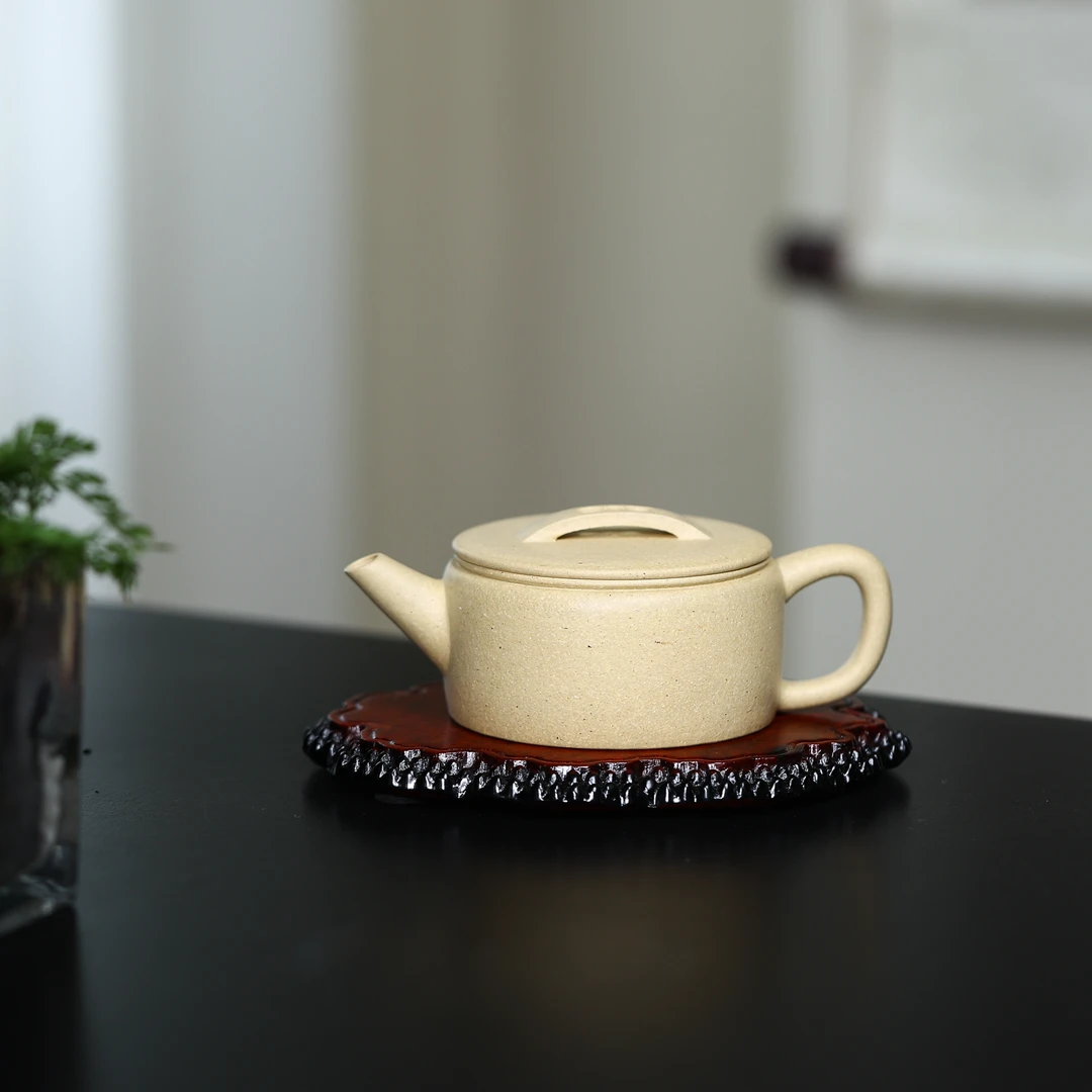 LW《本绿汉瓦》宜兴黄龙山绿泥手工紫砂壶