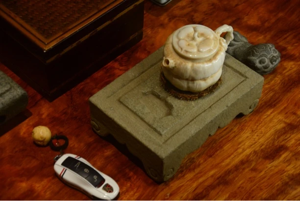 茶室雅玩福建绿豆青青石茶台干泡台