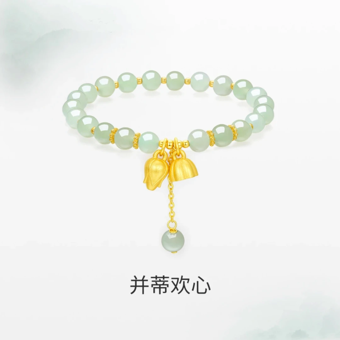 钛钢手链 新款百搭不掉色民族风莲蓬两世欢手串女款气质轻奢礼物