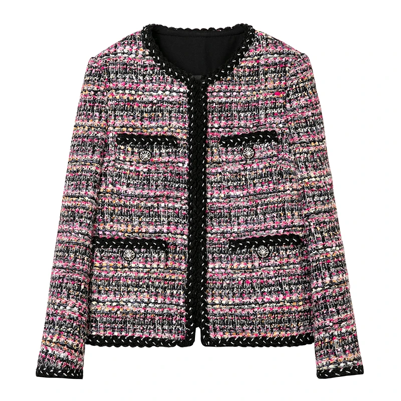 【烟花—羽绒服】冬季新款时尚轻奢加厚高端名媛小香风羽绒服外套女